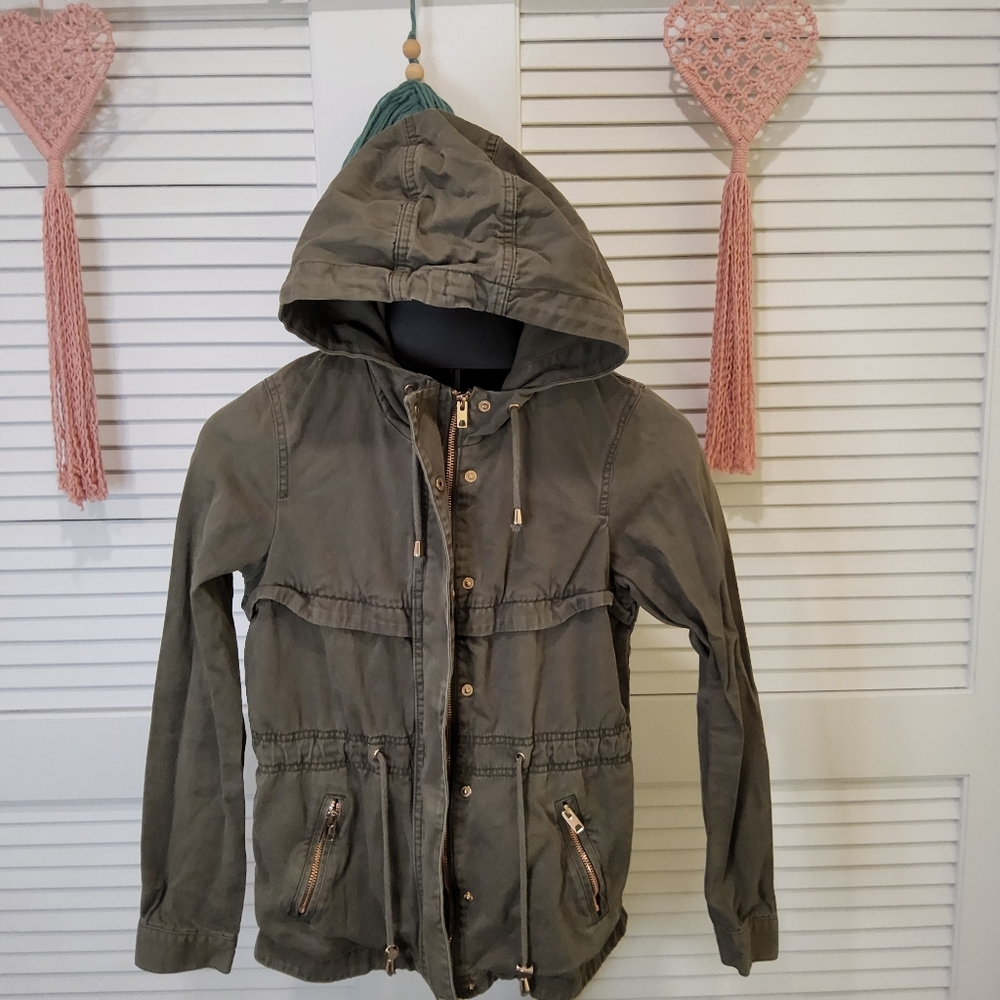 H&M Olive Green Hooded Jacket